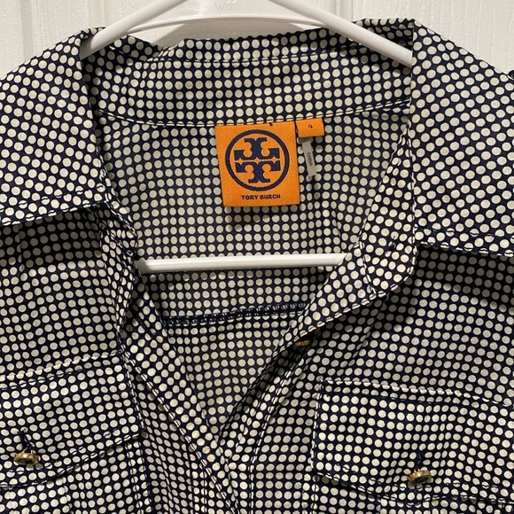 Tory Burch Women’s Brigitte cotton shirt dress EUC size 4 - Picture 3 of 3